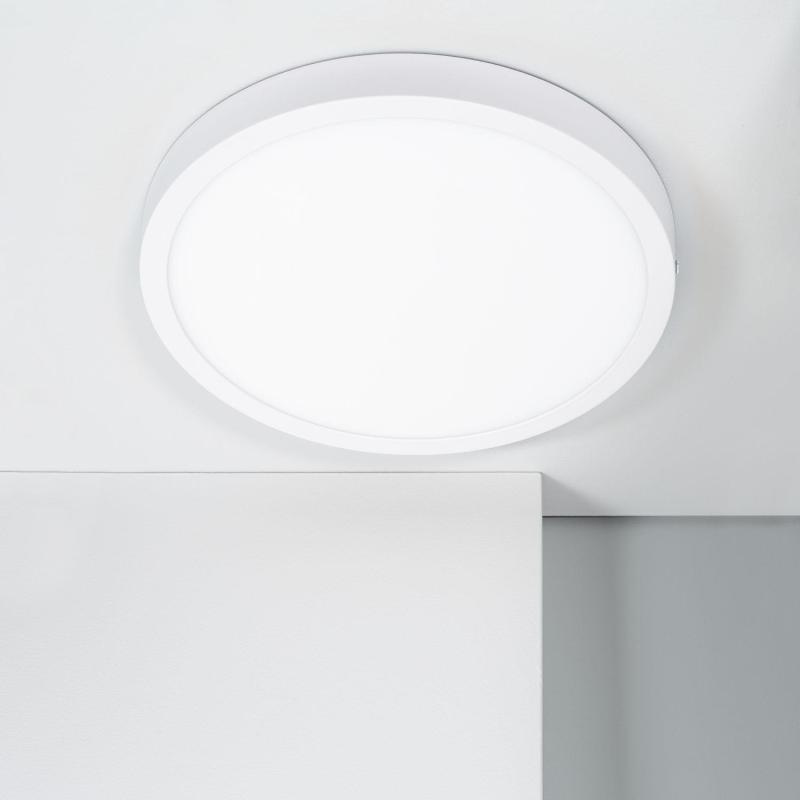 Product van Plafondlamp LED 24W Rond Aluminium Ø280 mm Slim CCT Selecteerbaar Galán SwitchDimm