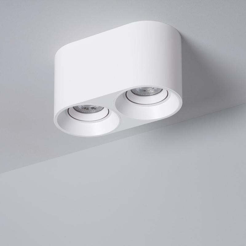 Prodotto da Applique da Soffitto con Lampadina GU10 Doppia Bianco Space