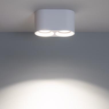 Product of Space Double Ceiling Spotlight with GU10 Bulb in White 