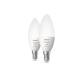 Product van Pack 2st Slimme LED Lampen E14 2x4W 470 lm B39 PHILIPS Hue White