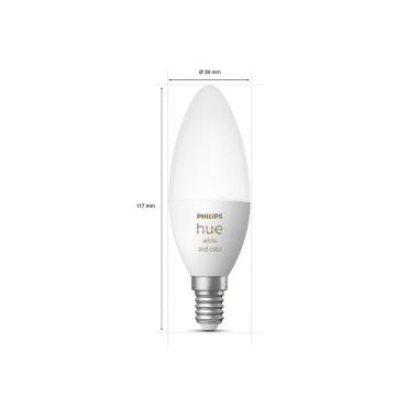 Prodotto da Pack 2 Lampadine LED Smart E14 4W 470 lm B39 Hue White PHILIPS 