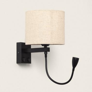 Lampe Murale avec Lumière de Lecture 2.5W Métal Black-Kianga