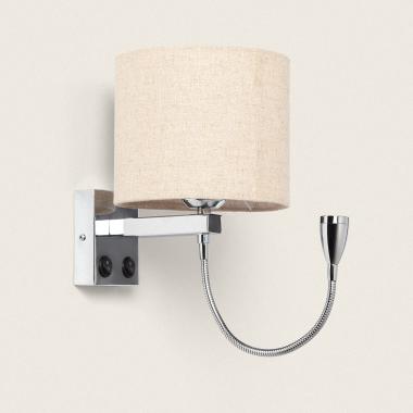 Lampe Murale avec Lumière de Lecture 2.5W Métal Silver-Kianga