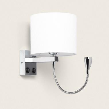 Kianga 2.5W Metal Wall Lamp with Reading Light in Silver