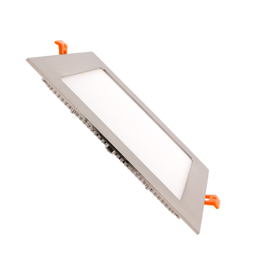 Product van LED paneel UltraSlim Vierkant 18W Zilver Zaag maat 205x205 mm