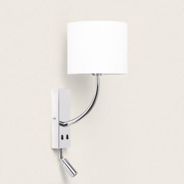Teylo 2.5W Metal Wall Lamp with Reading Light in Silver