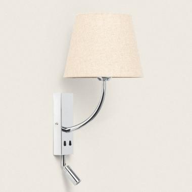 Wandlamp met Leeslamp 2.5W Metaal Silver-Teylo Conne