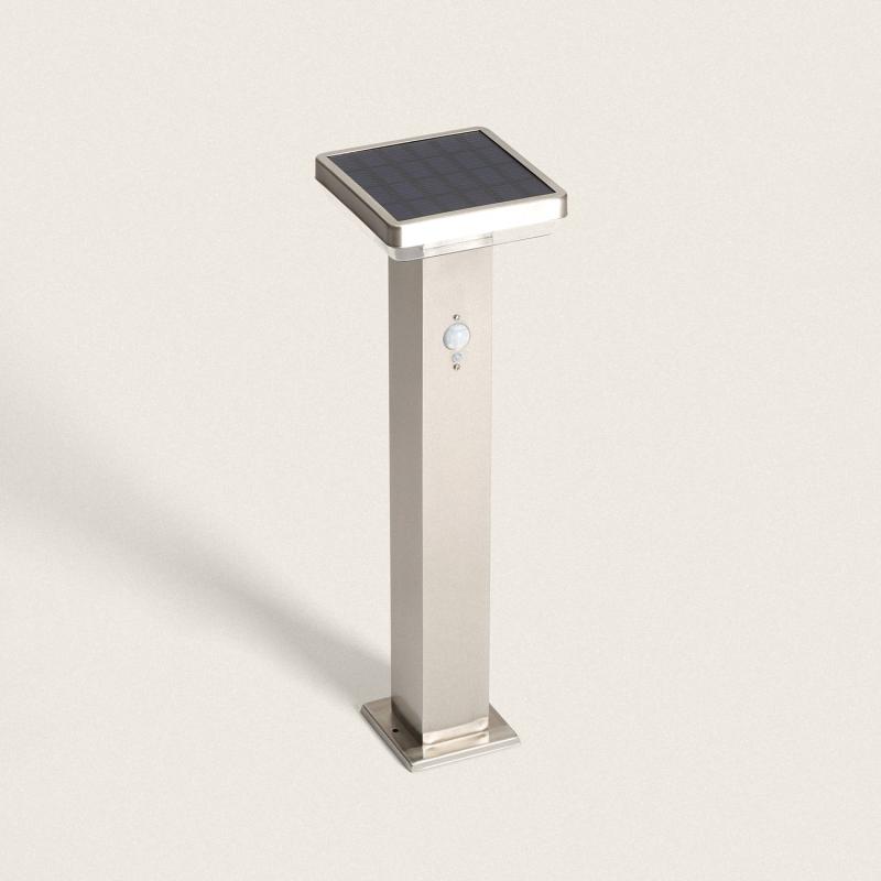 Product van Baken Outdoor Solar LED 5W 50cm Aluminium met Bewegingssensor Barton Square