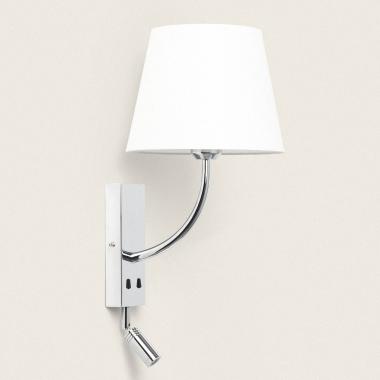 Wandlamp met Leeslamp 2.5W Metaal Silver-Teylo Conne