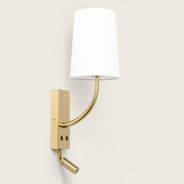 Wandlamp met Leeslamp 2.5W Metaal Gold-Teylo Conne