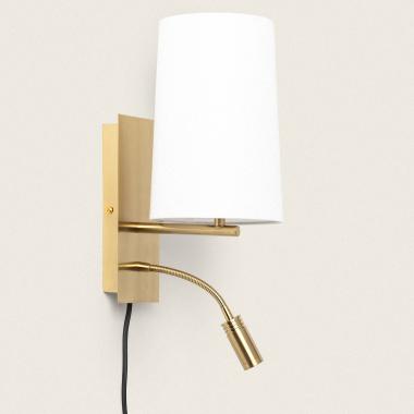 Wandlamp met Leeslicht 2.5W Metaal Vierkant Linna Conne