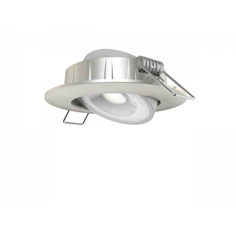 Prodotto da Faretto Downlight LED Orientabile Circolare Nichel Satinato 5W Foro Ø68 mm