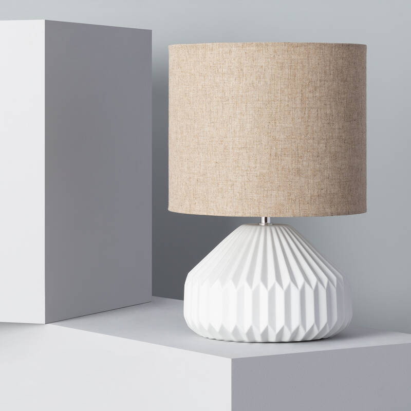 Product of Monduver Porcelain & Fabric Table Lamp 