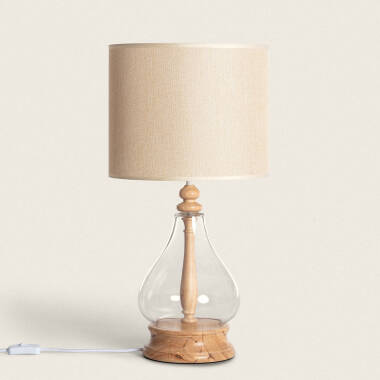 Kofin Wood & Glass Table Lamp