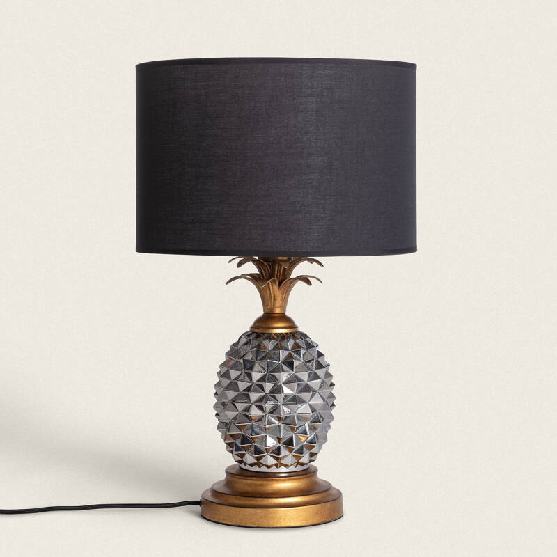 Product of Samoa Metal & Fabric Table Lamp 
