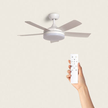 Patroclo Silent Ceiling Fan with DC Motor in White 106cm