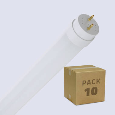 Pack of 10 120cm 18W T8 Glass LED Tube 160lm/W with One Sided Connection