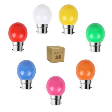 Pack 20 Ampoules LED B22 3W 240 lm G45 Monochrome