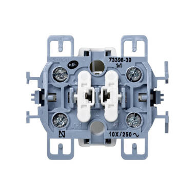 Doppeldruckknopf-Mechanismus (2 Eingänge + 2 Ausgänge) für Rollläden SIMON 73 LOFT 73396