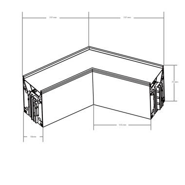 Produit de Barre Linéaire LED Luxor "L 120º" 8W (UGR19)