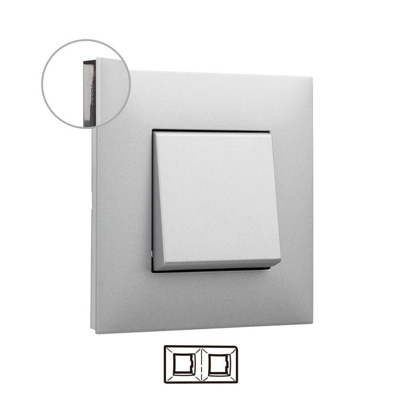 Product of LEGRAND Valena Next 741032 Aluminium 2 Element Embellishing Plate