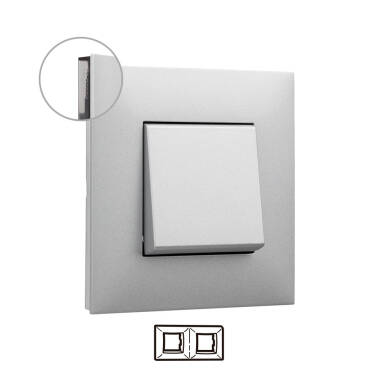 Product Plaque de Finition 2 Éléments Aluminium LEGRAND Valena Next 741032