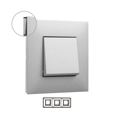 LEGRAND Valena Next 741033 Aluminium 3 Element Embellishing Plate