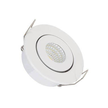 Stropní Podhledové Downlight LED Svítidlo COB Kruhové Nastavitelné v Bílé Výřez Ø 45 mm