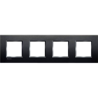 Platine Carée 4x2 Modules BTicino Living Light LNA4802M4BI