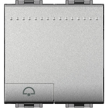 Bouton-Poussoir Symbole Sonnette 2 Modules 10A 250V AC Borne Auto BTicino Living Light NT4042M2N