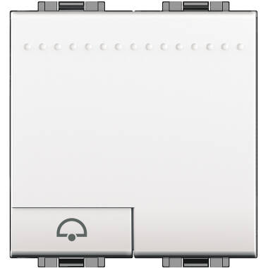 Druckknopfschalter Mechanismus Symbol Glocke 2 Module 250V AC Terminal Auto BTicino Living Light N4042M2N