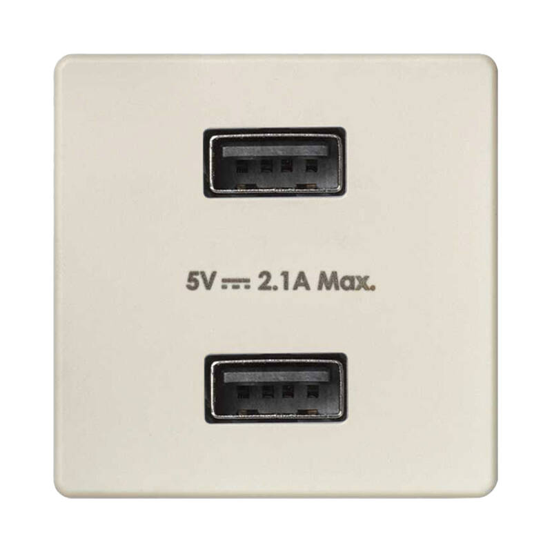 Product van Dubbele USB Aansluiting Simon 27 Play 2701096