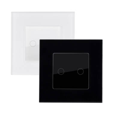 Produit de Va-et-Vient Tactile Double avec Plaque Crystal Modern