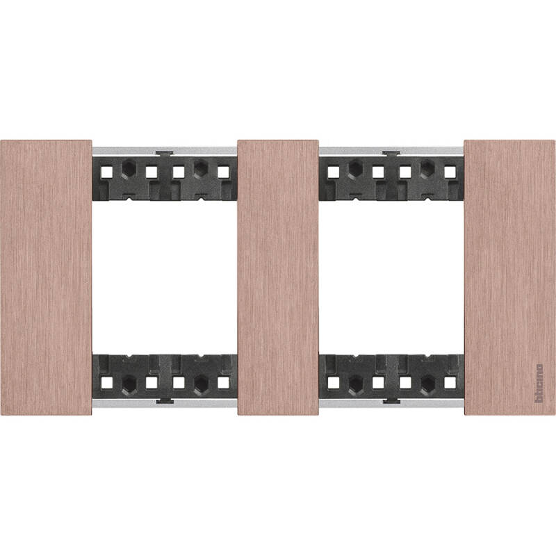 Product of BTicino Living Now 2 x 3 KA4802M3__ Metal Module Plate Cover