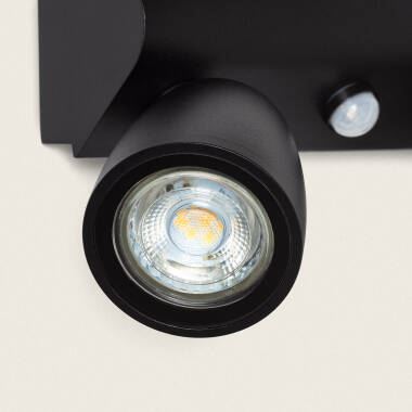 Product van Wandlamp Outdoor Aluminium met Bewegingssensor Abel Large Twee Spots