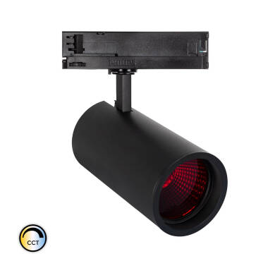 Spot LED New d'Angelo Zwart 30W CCT PHILIPS Xitanium voor Driefase Rail Special Levensmiddelenwinkel