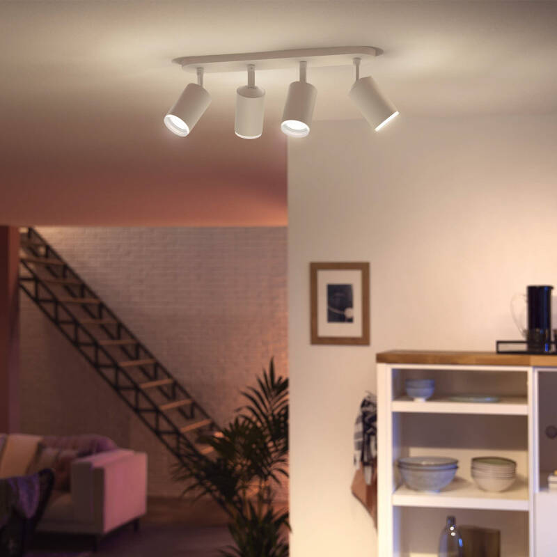 Produit de Plafonnier LED RGBW White Couleur Fugato 4x6W PHILIPS Hue 