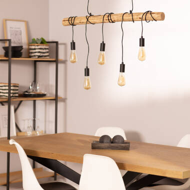 Product of Yagis Metal & Wood Pendant Lamp