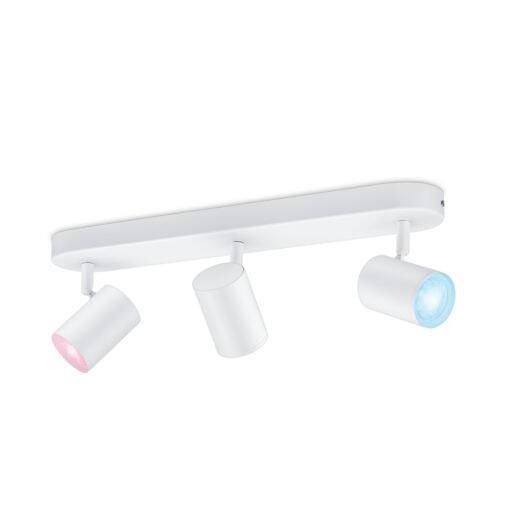 Prodotto da Applique da Soffitto LED Regolabile RGB Smart Wi-Fi+Bluetooth 4.9W Tre Faretti Orientabili Imageo WIZ