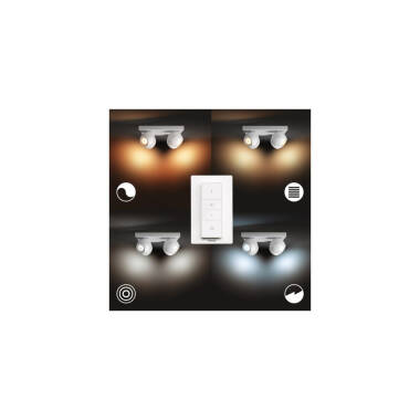 Product of PHILIPS Hue Buckram GU10 Four Spotlight Ceiling Lamp