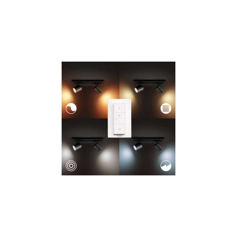 Produkt od Stropní Svítidlo White Ambiance 2 Reflektory GU10 PHILIPS Hue Runner