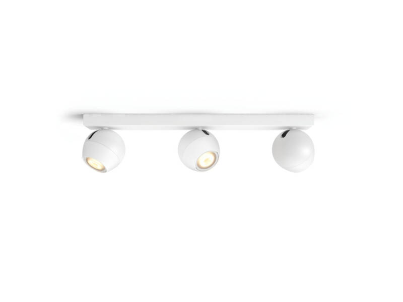 Product of PHILIPS Hue Buckram GU10 White Ambiance Three Spotlight Ceiling Lamp