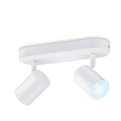 Product of WiZ Imageo Dimmable CCT Selectable RGB Smart Wifi + Bluetooth 4.9W Two Spotlight LED Ceiling Lamp