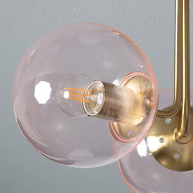 Product van Hanglamp Metaal en Glas Moonlight Brass 3spots