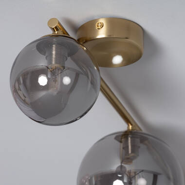 Prodotto da Lampadario in Metallo e Vetro Moonlight Brass 4 punti luce