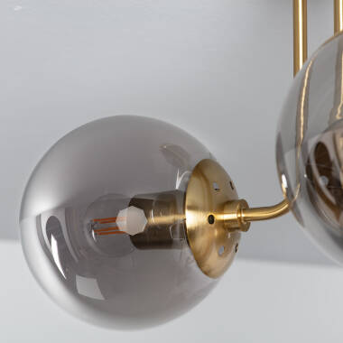 Product of Moonlight Brass Metal & Glass 3 Spotlight Ceiling Lamp