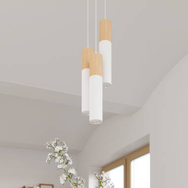 Product of Pablo 3 Wooden Pendant Lamp SOLLUX