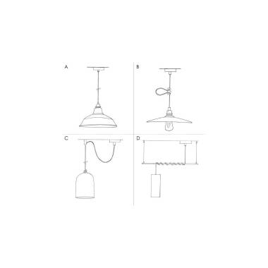 Prodotto da Lampada a Sospensione Metallo Paralume Swing Creative-Cables PDMVBORX08PAM13VE