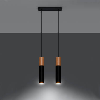 Product of Pablo 2 Wooden Pendant Lamp SOLLUX