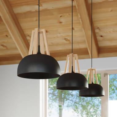 Product van Hanglamp Casco Naturel Hout SOLLUX